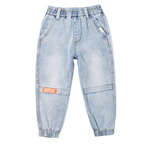 Джинсы для мальчиков, весенние осенние штаны, в западном стиле, подходит для подростков, в корейском стиле