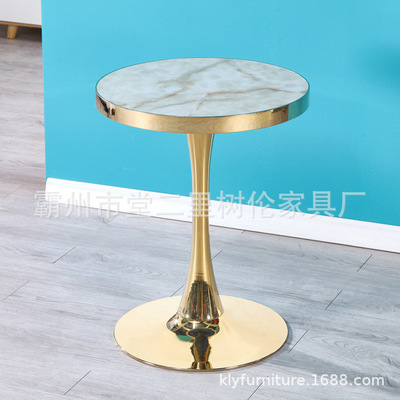 厂家销售现代轻奢仿大理石餐桌咖啡厅椅子奶茶店休闲餐椅桌椅|ms