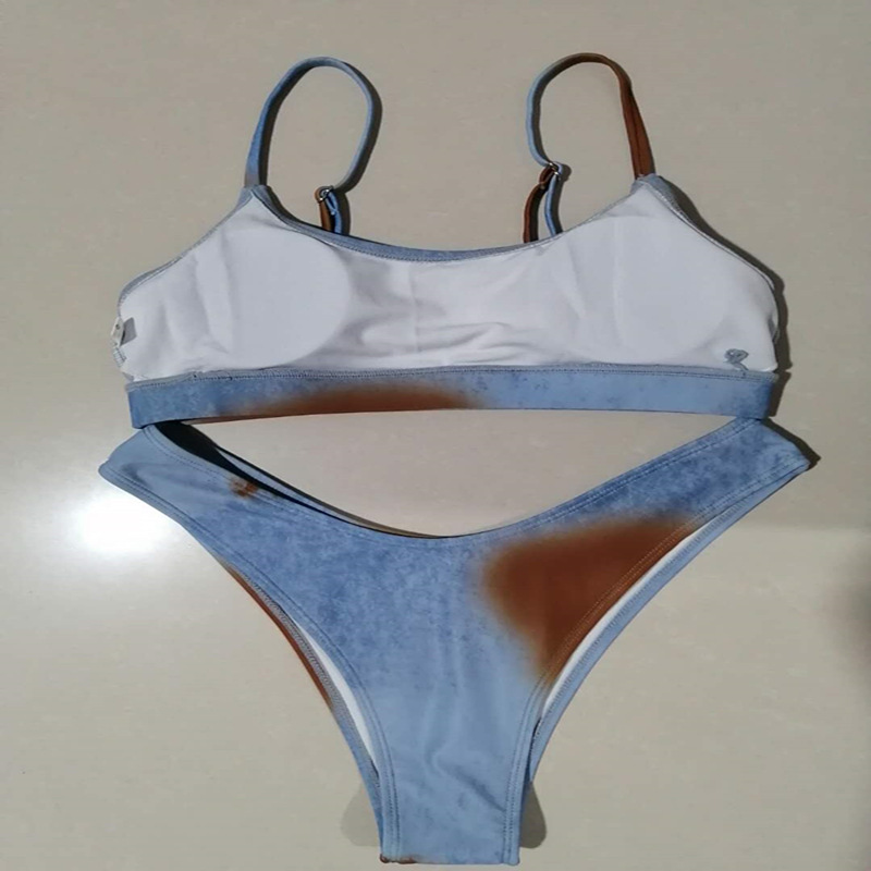 new swimwear hot style fashionable gradient split bikini high fork ladies swimwear NSHL3343