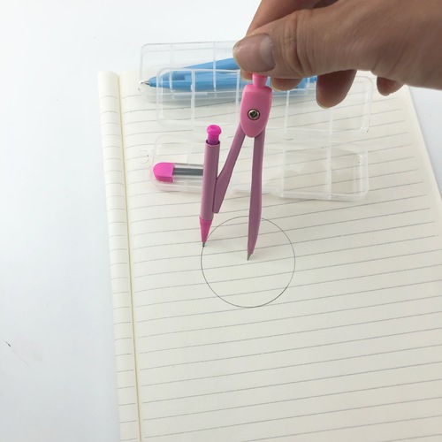 Student Fashion Automatic Pencil Metal Drawing Compass Mathematical Geometry Drawing Plastic Boxed Compass Wholesale