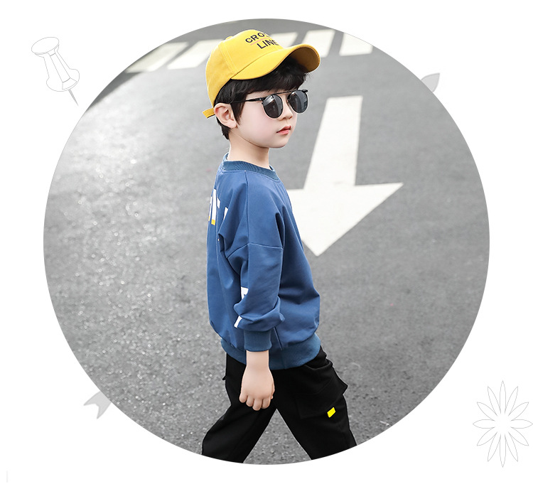 Stagione autunnale 2023 da ragazzo, set da due pezzi a maniche lunghe per sport e tempo libero per bambini belli_voghion.com