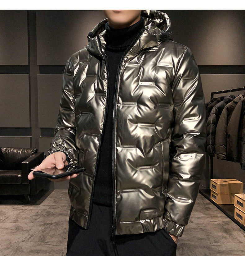 2023 New Trendy Bright Face da uomo in piumino edizione coreana leggero e slim fit cappotto invernale per ragazzi_voghion.com