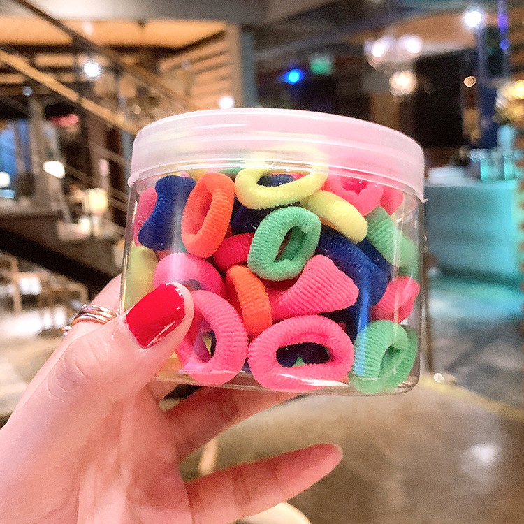 97g Weight Headwear Classification Travel Occasion Printing Pattern Kid'S Gender Sky Blue, Purple, Red, Green, Yellow, Black Color Cute Rubber Bands Set  For Children Wholesale 9
