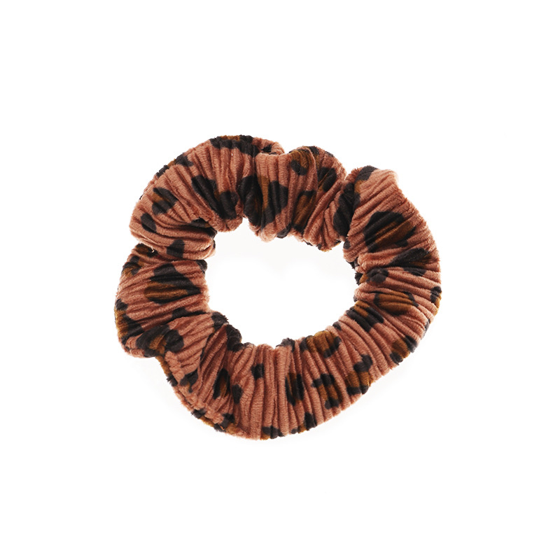 Retro Leopard Spotted Hair Tie Fabric Hair Scrunchies display picture 1