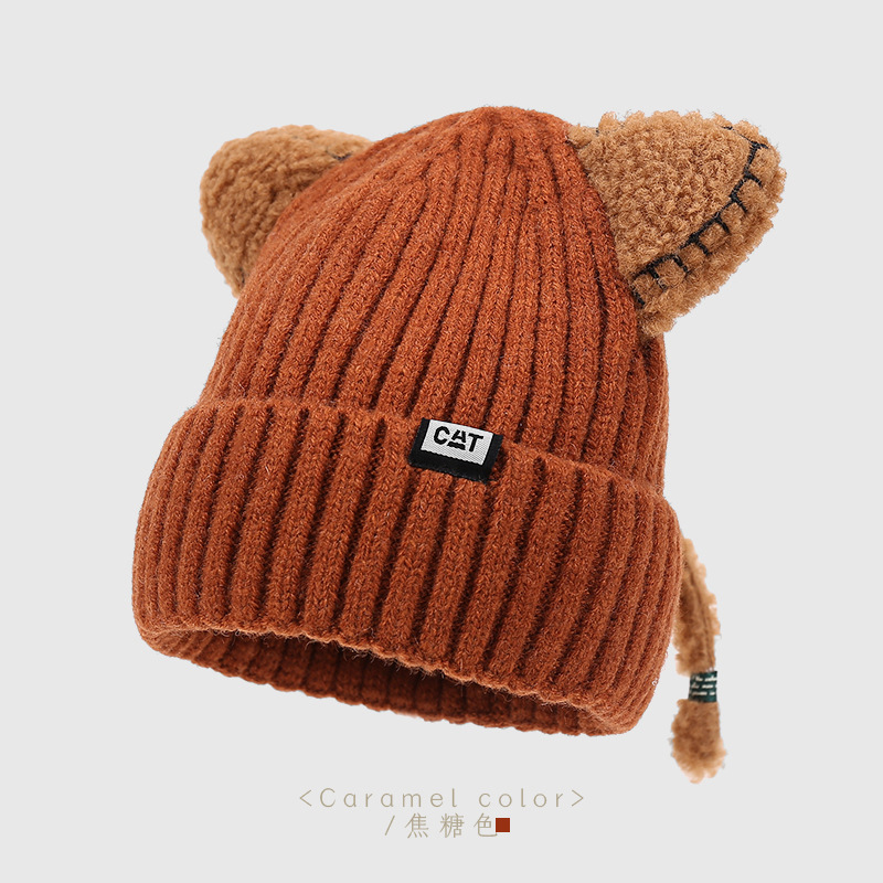 Cute Soft Cute Ear Woolen Hat display picture 8