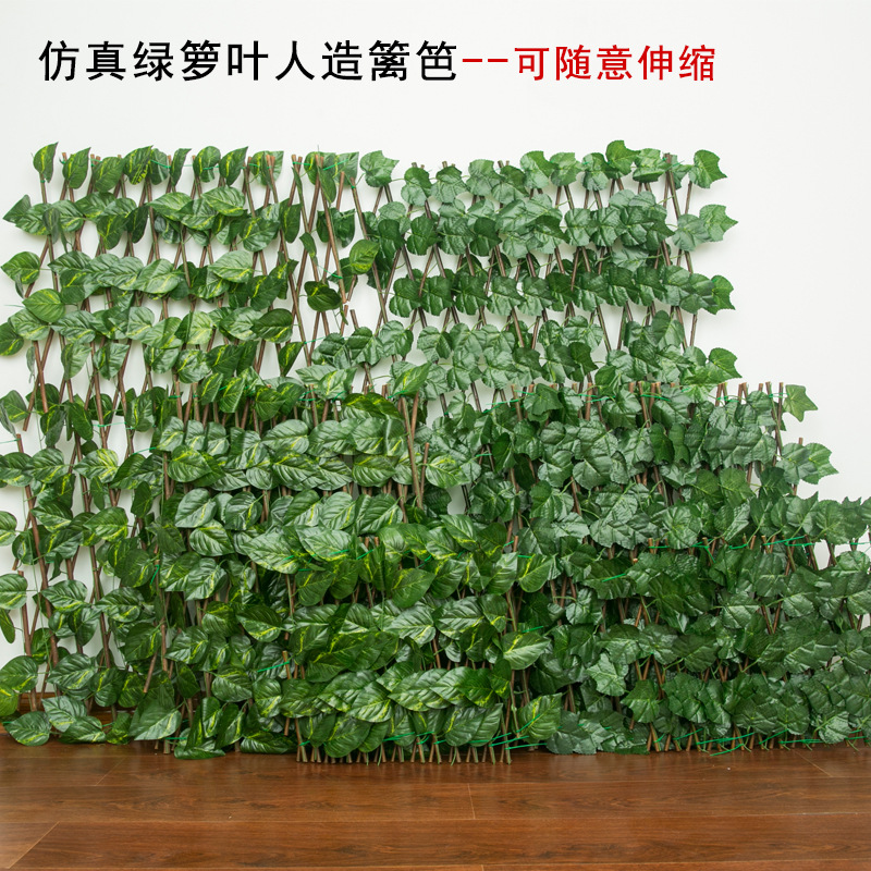 Realistic fence, artificial plants 4