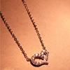 Fashionable necklace heart shaped, European style, simple and elegant design, wholesale