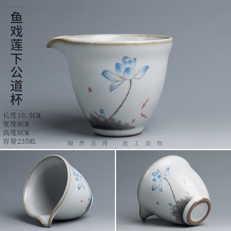 Ceramic capacious tea cup for home use, teapot, tea set with accessories