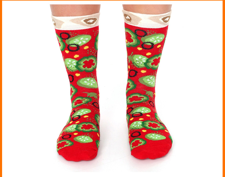 Unisex Sweet Saturday 100% Cotton Jacquard Crew Socks display picture 7