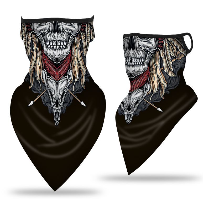 Oído-colgando triángulo bufanda hielo malla de seda máscara transpirable cuello cubierta al aire libre equitación pesca a prueba de viento protector solar cara toalla bufanda