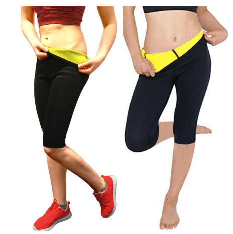 Amazon Men's and Women's Sweat Chloroprene Rubber Heating Sauna Shaping Pants Fitness Exercise Fat Burning Sports Yoga Pants