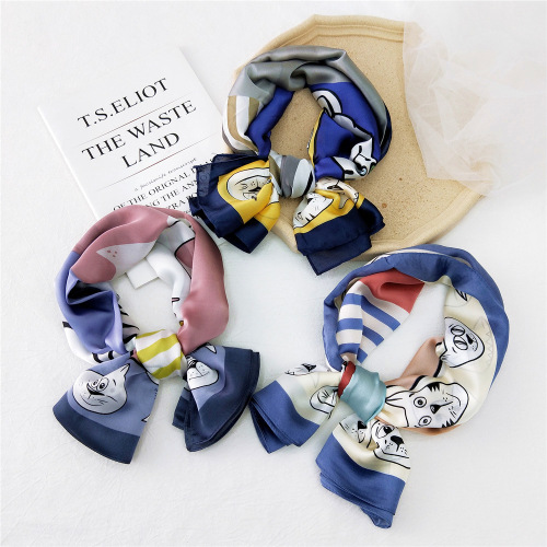 90 square large square scarf women's new spring and autumn Korean gauze scarf versatile shawl temperament decorative thin scarf