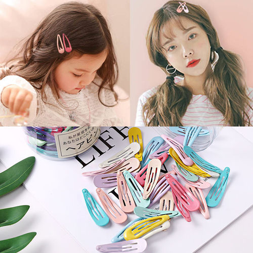 Candy color hair clip ins card internet celebrity clip bangs color one word clip cute girl heart bb clip student hair accessories