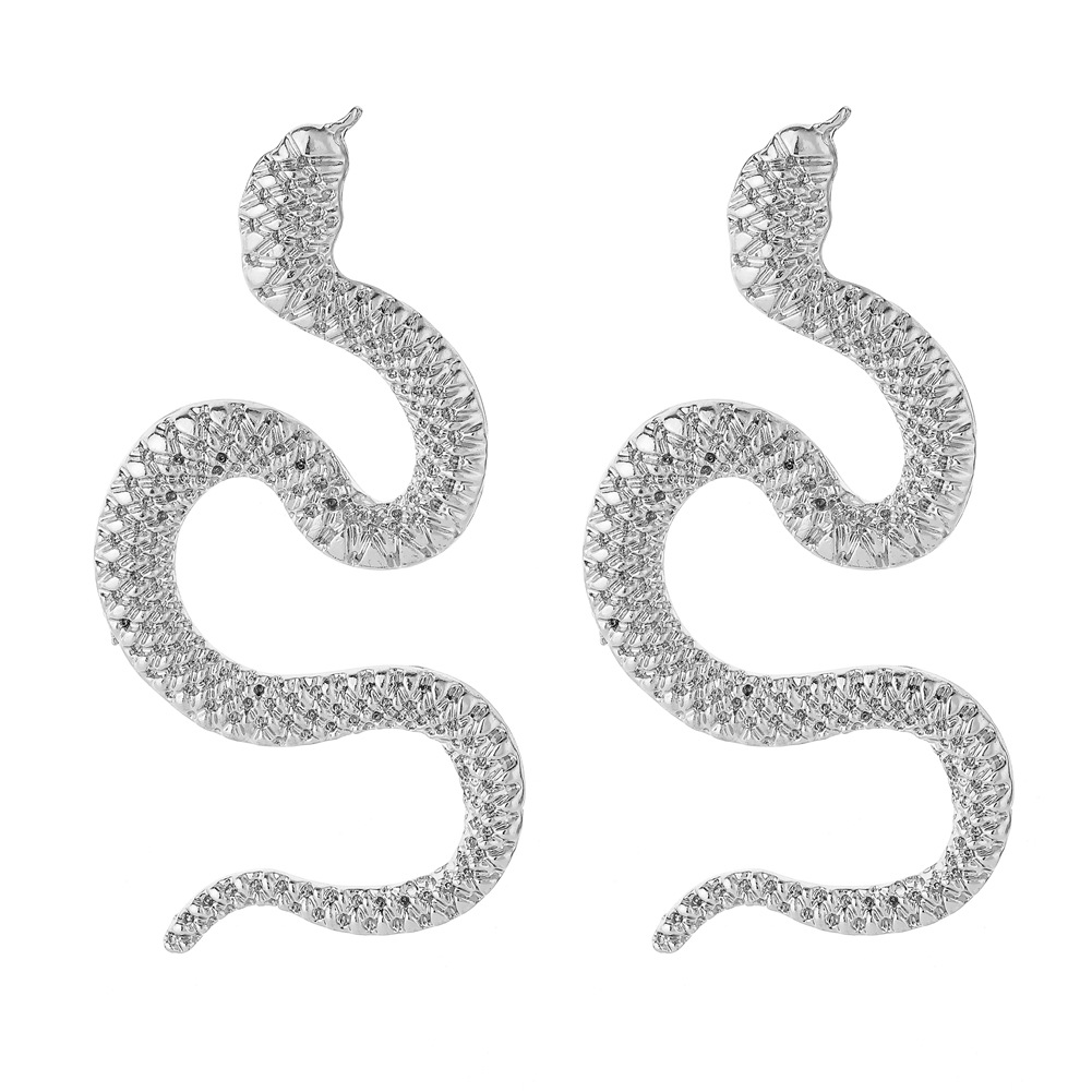 1 Paire Mode Serpent Alliage Placage Femmes Boucles D'oreilles display picture 11