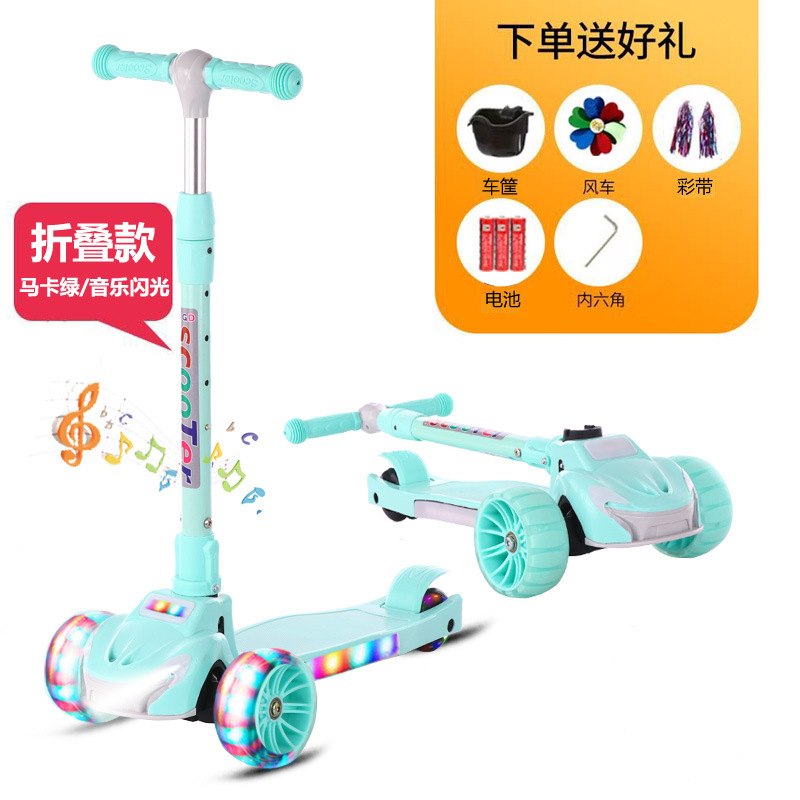 Patinete para niños de 2 a 14 años, tres o cuatro ruedas, diseño graffiti Swiss Flash, venta directa de fábrica.