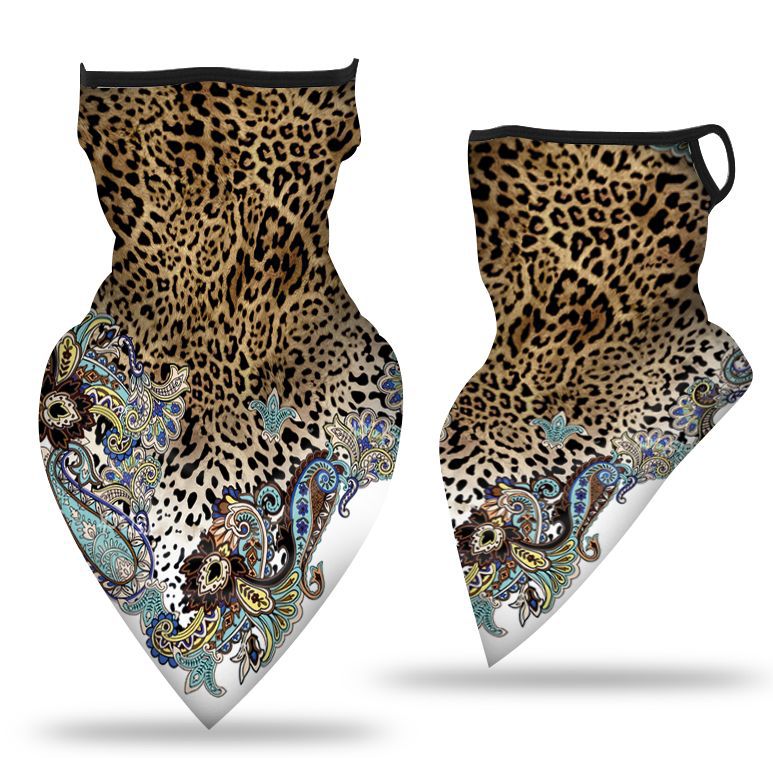 Oído-colgando triángulo bufanda hielo malla de seda máscara transpirable cuello cubierta al aire libre equitación pesca a prueba de viento protector solar cara toalla bufanda