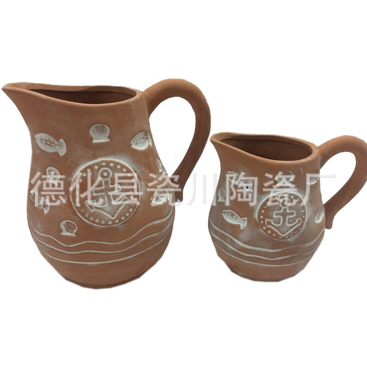 红土花盆人脸花缸