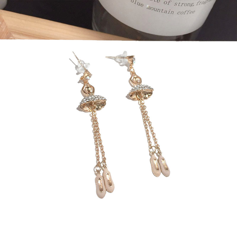 New Silver Long Tassel Needle Earrings  Wholesale display picture 2