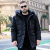 2020 man Large Add fertilizer enlarge The fat Fur collar Mid length version Down Jackets coat Winter clothes keep warm