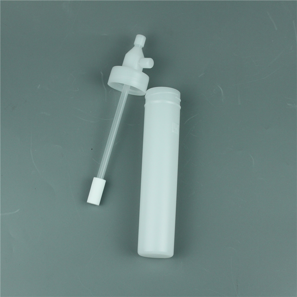 厂家现货 普通塑料聚丙烯冲击式吸收瓶 聚乙烯 PE气体吸收瓶75ml