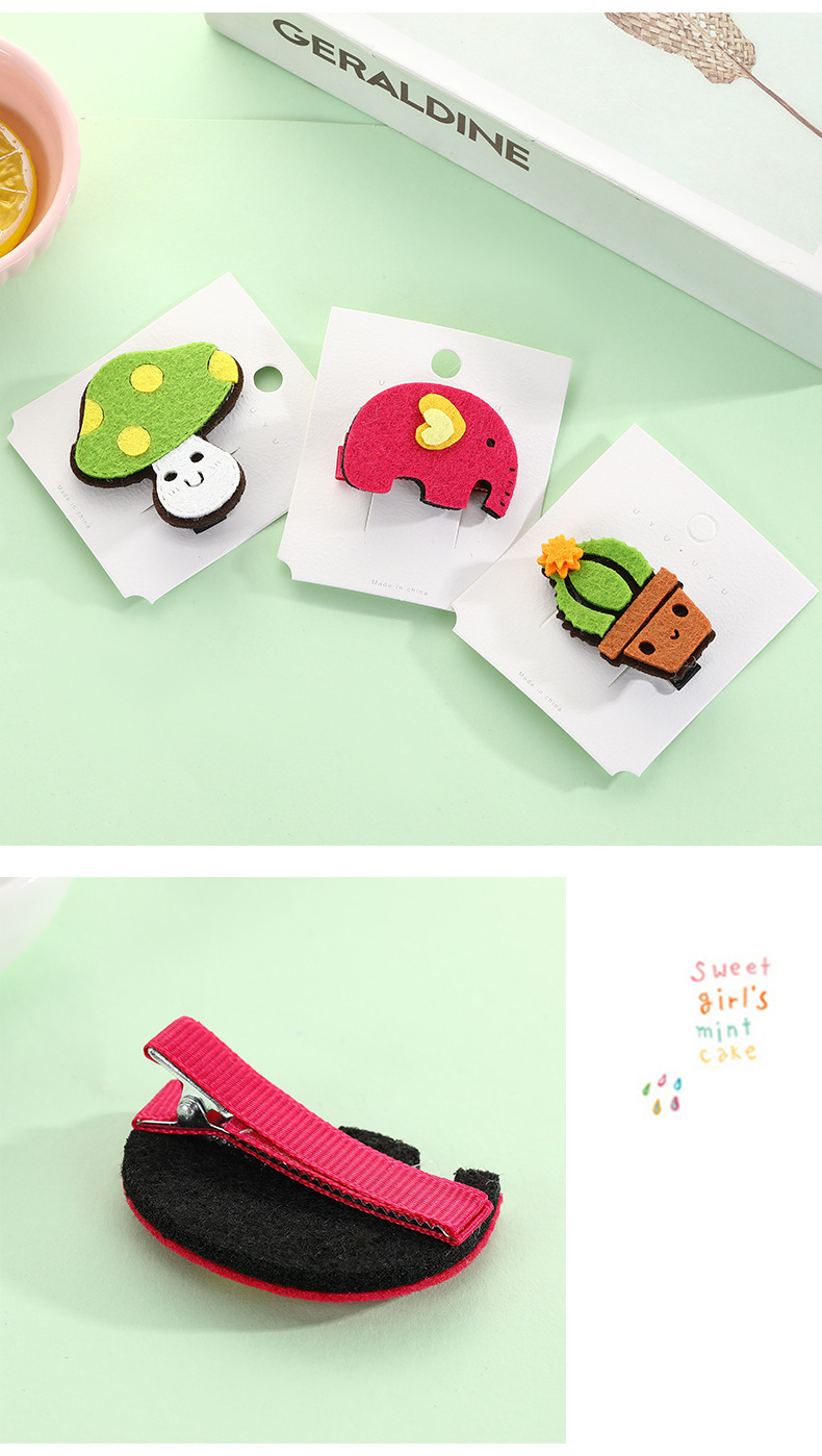 Factory direct supply of Korean version simple, fashionable and cute fruit hair clips, eco-friendly resin children's straight clips, BB clips wholesale detail image 11