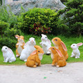 可爱兔子玻璃钢雕塑园林幼儿装饰品动物游乐园房地产美陈摆件