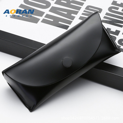 New glasses case, sunglasses case, high-end leather snap box, glasses cloth, sunglasses case set, dropshipping