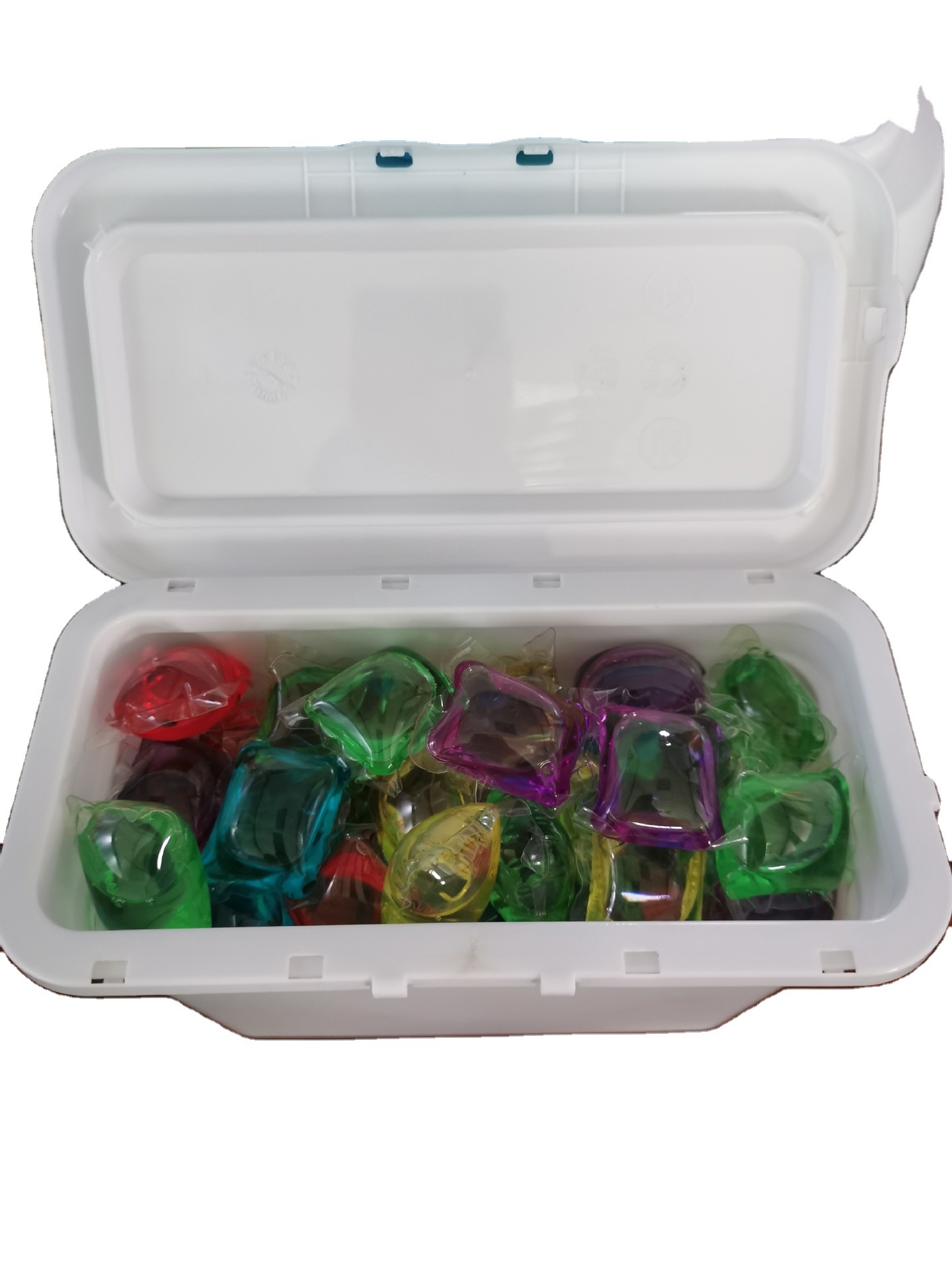 供应  洗衣凝珠盒  洗衣珠包装盒  60粒儿童锁洗衣珠塑料盒