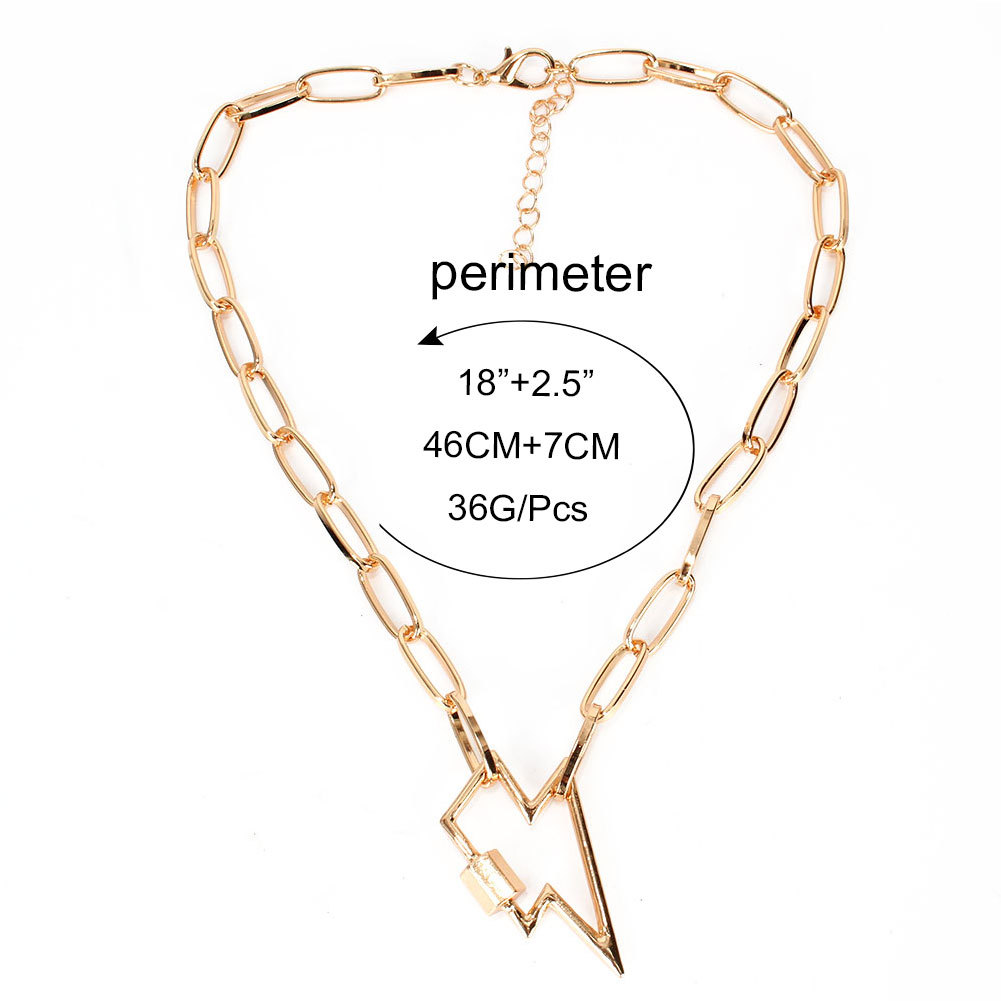 New Fashion Lightning Pentagram Pendant Necklace Wholesale