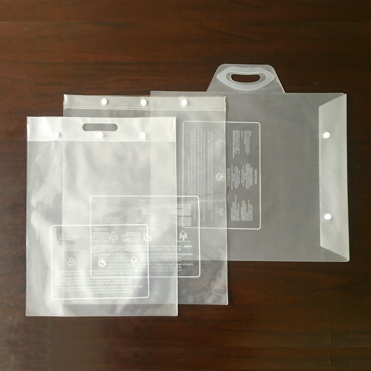 高频电压EVA服装按扣袋 手提eva透明服装包装袋 EVA自