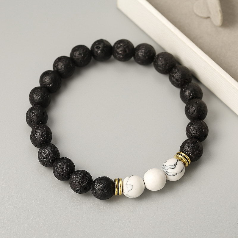 Fashion Multicolor Volcanic Stone Beaded Bracelet display picture 3