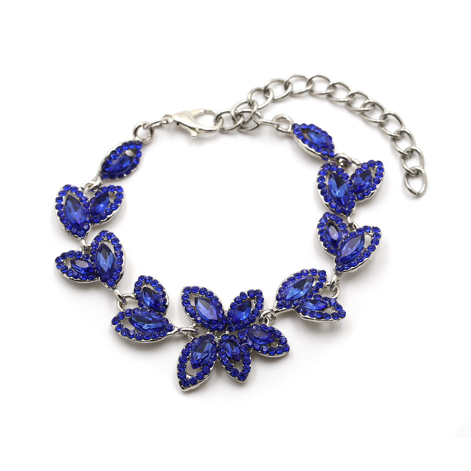 Fashion Jewelry Creative Alloy Diamond Leaf Bracelet Wholesale Nihaojewelry display picture 5