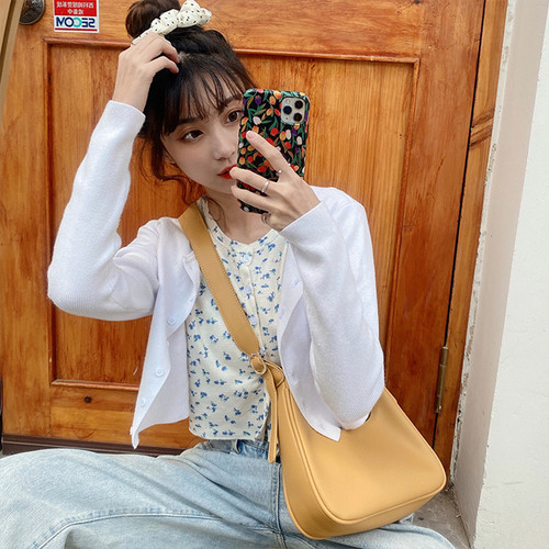 Bags for women retro armpit second-hand bag 2024 simple versatile handbag crescent moon shoulder crossbody dumpling bag women's trendy