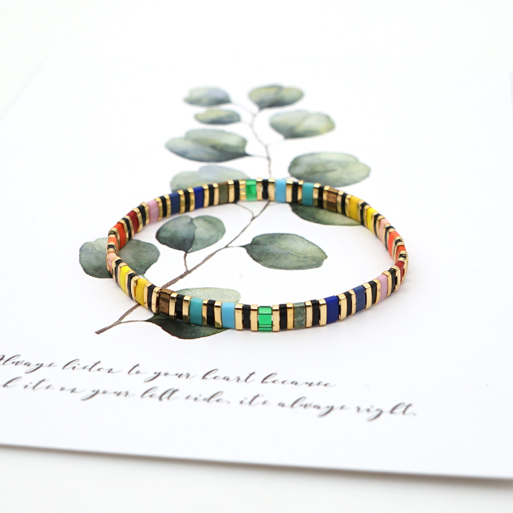 rainbow style fashion beach bohemian bracelet imported tila beaded jewelry wholesale nihaojewelrypicture7