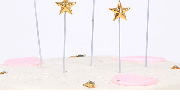 节日用品批发网红创意铂金小星星蛋糕装饰插牌百搭生日蛋糕装饰插牌 5个装详情图12
