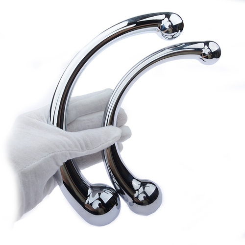 Adult sex toys, prostate massage stick, metal double-ended anal plug, male and female sex products, SM anal plug, G-spot