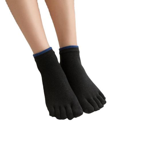  New Women's Five Finger Solid Color Yoga Socks Breathable Cotton Split Toe Five Finger Socks Manufacturer Wholesale