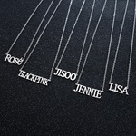 BLACKPINK сочетание LISA ROSE JENNIE JISOO письмо ожерелье нержавеющей стали ключица ожерелье