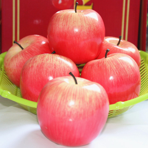 仿真苹果水果模型假红富士青绿苹果饭店家居软装饰拍摄影教学道具