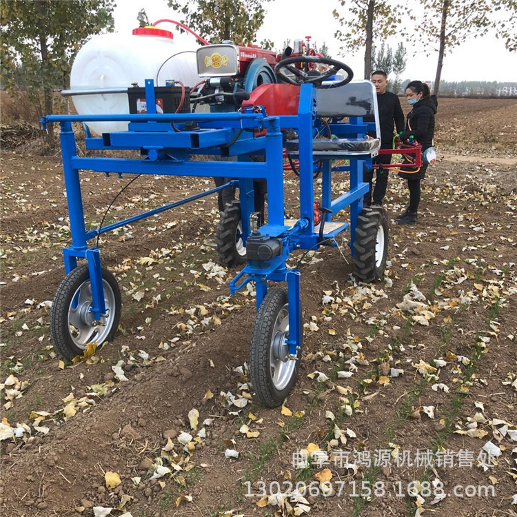 乘坐式四轮打药机 农用折叠喷杆式打药机 12马力液压升降打药机