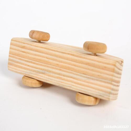 Preschool Handicraft DIY - Make Your Own Wooden Small Car, Colorful Airplane, Plain Colorable White Mold, Paintable White Model