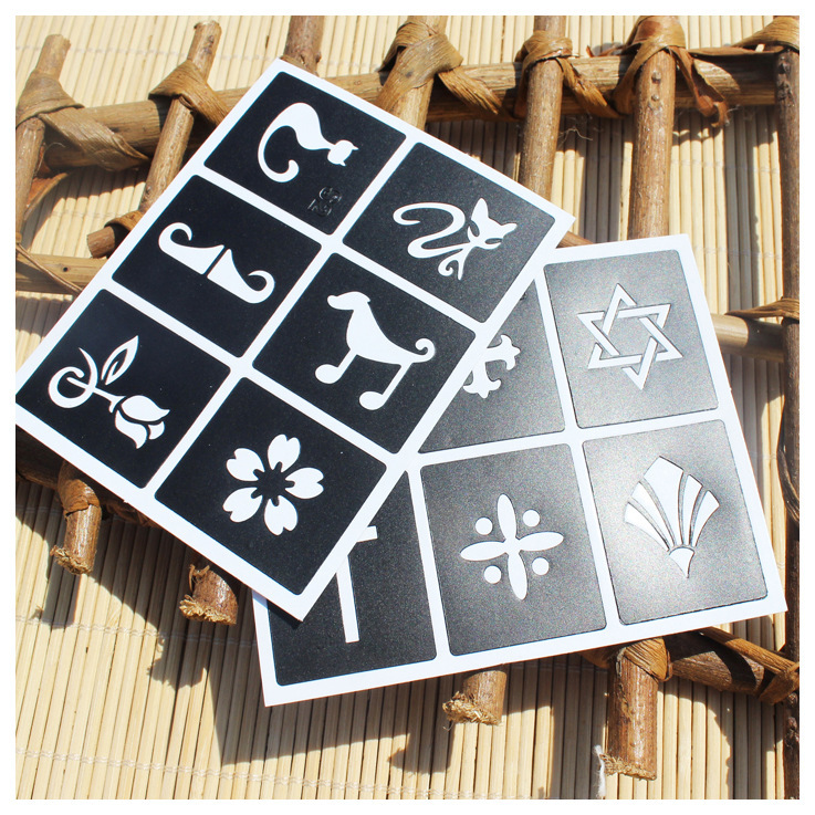 Factory custom tattoo Template simulation India henna tattoo template factory supply tattoo hollow Template