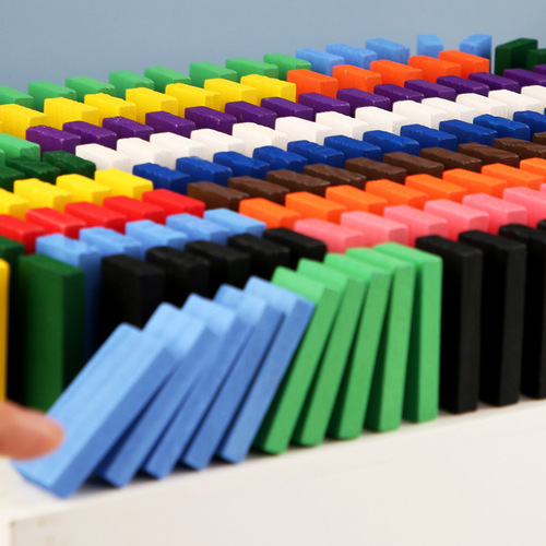 12 colors, 120 pieces, standard competition dominoes, adult large, children's early education wooden educational toys