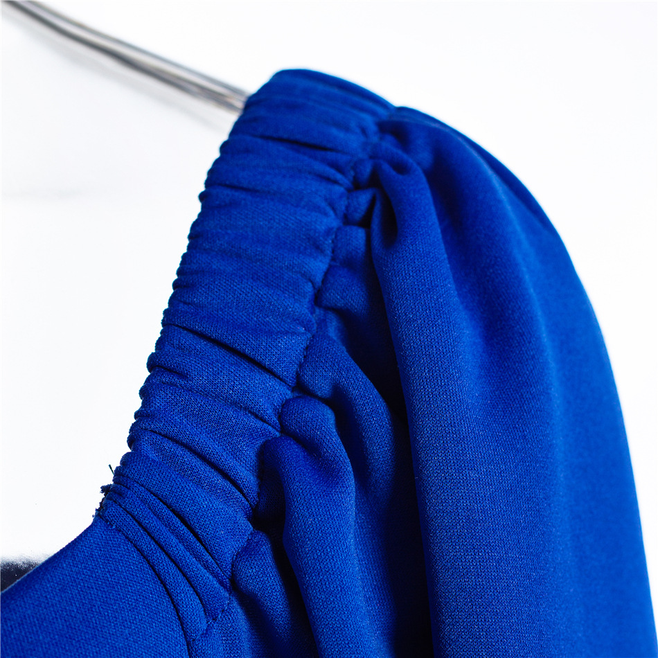Vestido de manga larga de algodón elástico con mangas abullonadas NSAG4661