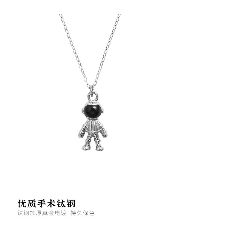 Simple Astronaut Robot Necklace display picture 11