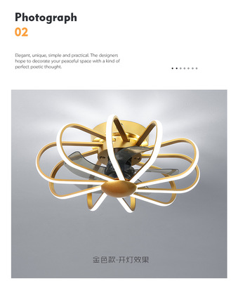 Tmall Elf intelligence line LED Fan light Home Furnishing bedroom a living room Ceiling fan Fan invisible