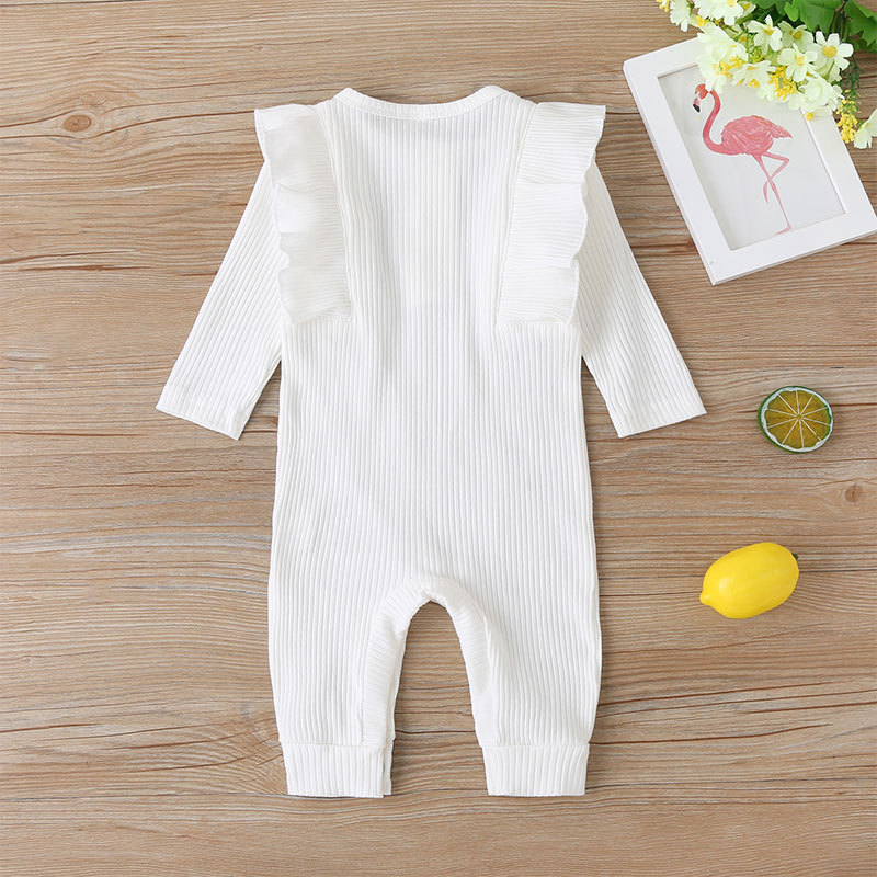 Fashion Baby Long-sleeved Jumpsuit Solid Color Romper Outing Clothes display picture 3