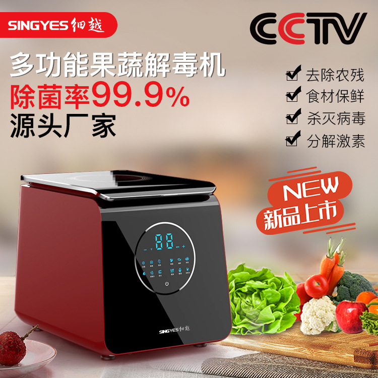 全網新品第五代果蔬消毒機 家用魚肉淨化洗菜機 淨食機OEM 12L