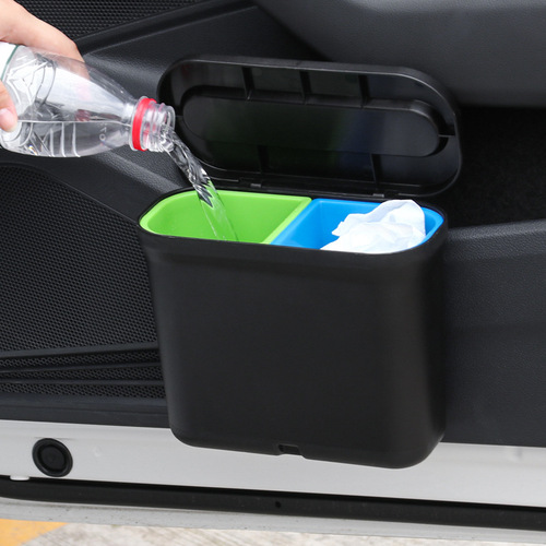 Car-mounted trash cans in the car, back-mounted umbrella buckets for front and rear seats, one large and two small car storage buckets