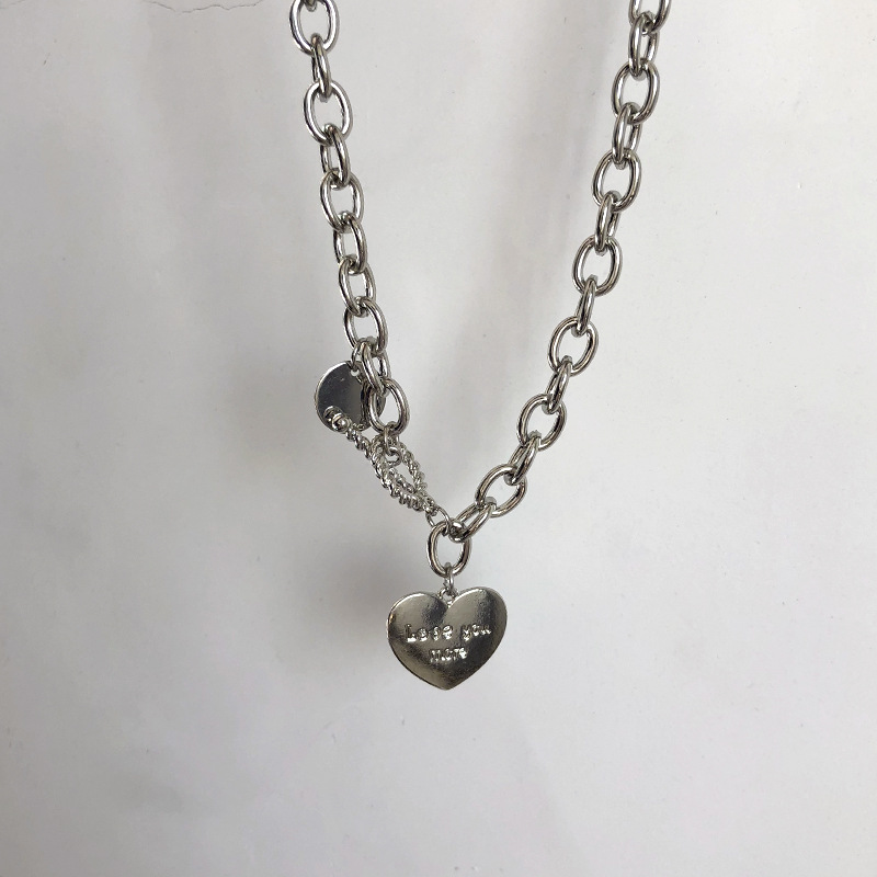 Hip-hop Chain Heart-shape Alloy Necklace Wholesale display picture 10